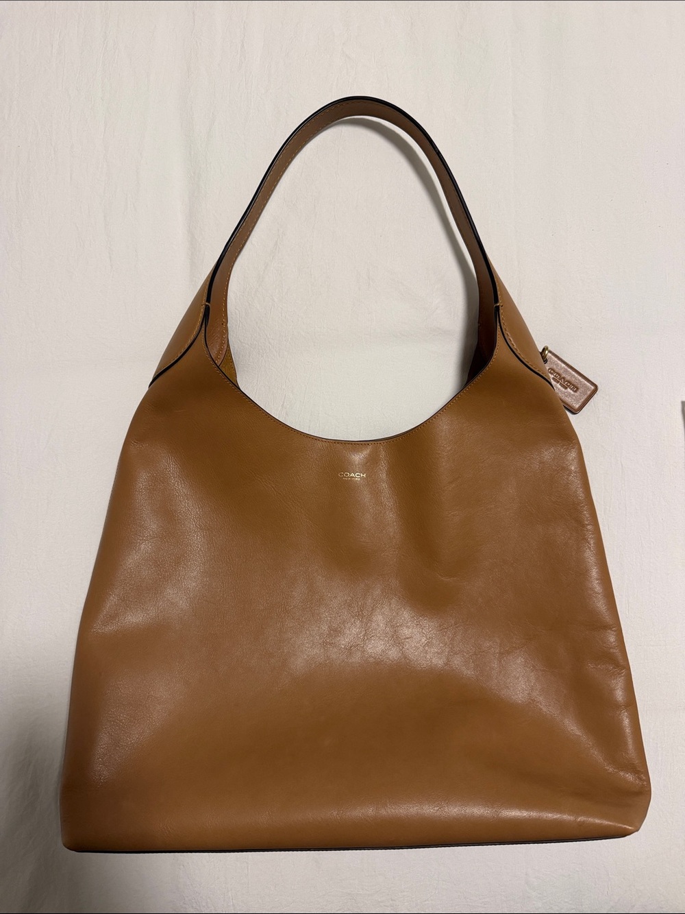 Coach Brooklyn 39 Tan Leather Shoulder Tote